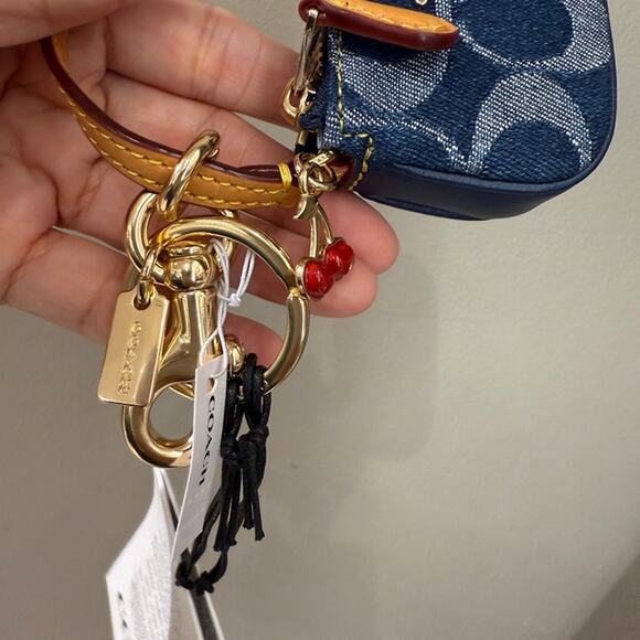 Last 3‼️Coach CZ085 Mini Nolita Bag Charm In Signature Denim - Picture 3 of 8